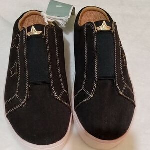 Revitalign Harmony Black Slip-On Sneakers with Star Detail. Sz 10 Women